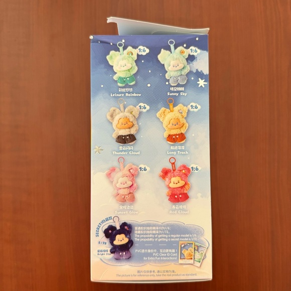 MINISO Disney Mickey Head in The Clouds Vinyl Plush Pendant Keychain - Red Cloud - Picture 9 of 10